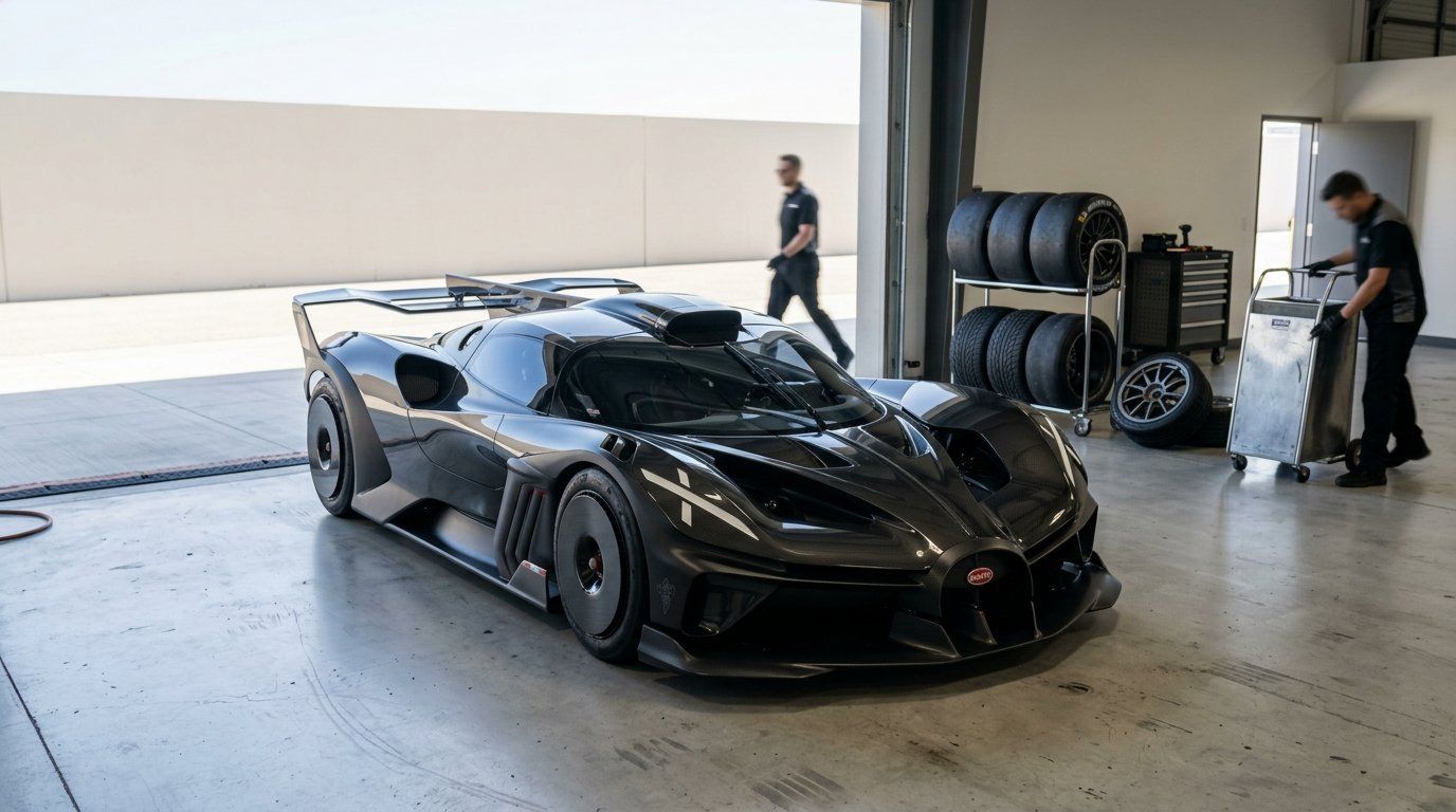 El Bugatti Bolide quema 7.000 euros en neumáticos cada 60 km de circuito