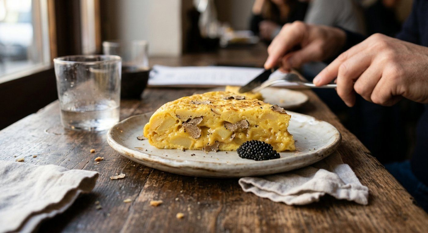 Ibai prueba una tortilla de 2.200 euros y admite que prefiere la versión sin caviar