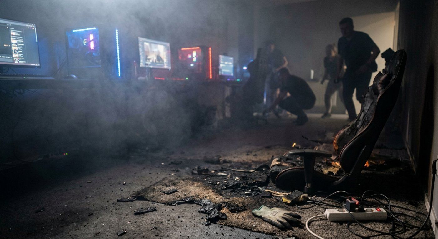Un truco con papel flash incendió el set de Carter Efe en pleno directo ante sus 679.000 seguidores