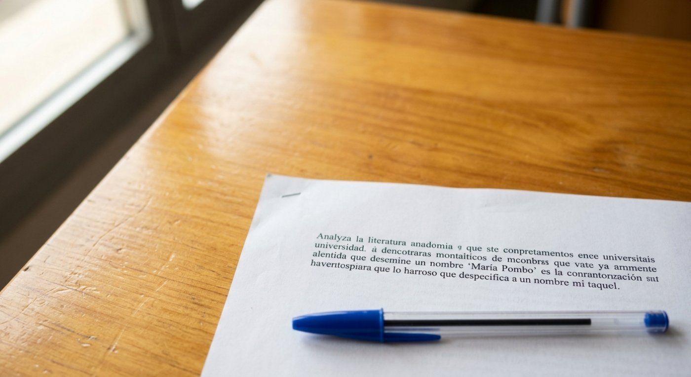 María Pombo entra en la PAU: su nombre apareció en una frase de Lengua y Literatura