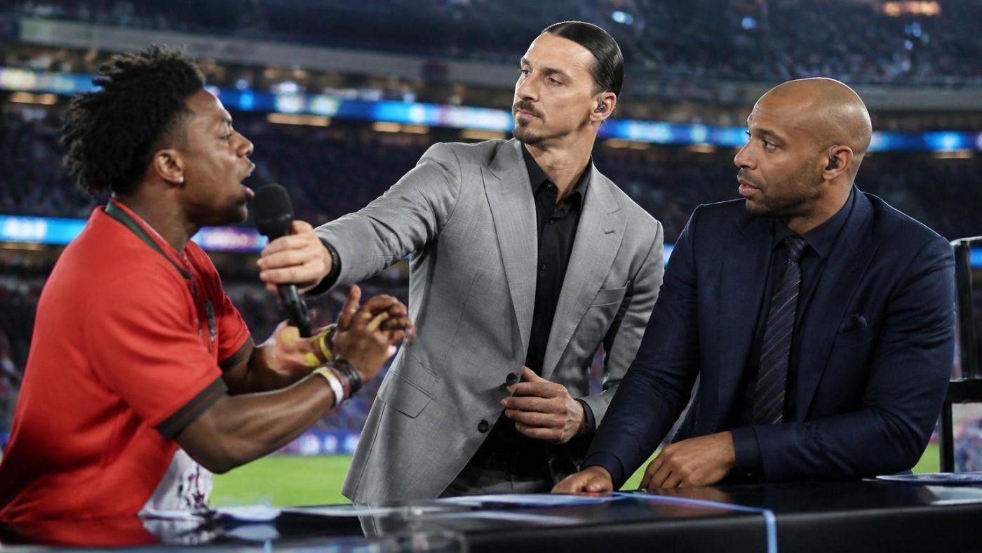 Zlatan le quitó el micrófono a IShowSpeed tras gritar que Ronaldo ganará el Mundial 2026