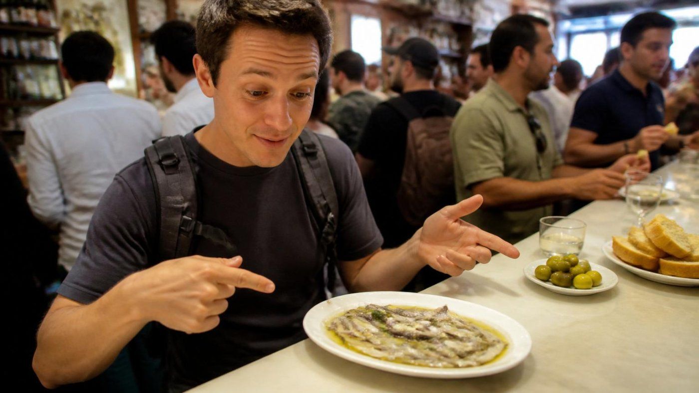 Confundió boquerones en vinagre con anchoas y España lo corrigió como si llamara migas a una barra de pan Confundió boquerones en vinagre con anchoas y España lo corrigió como si llamara migas a una barra de pan