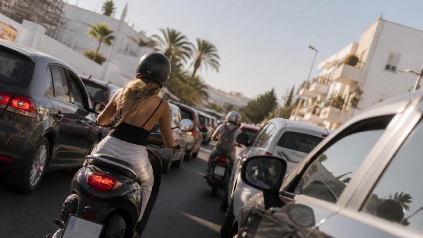 “El tráfico en Ibiza es una locura”: una influencer con 19.500 seguidores pide evitar las motos