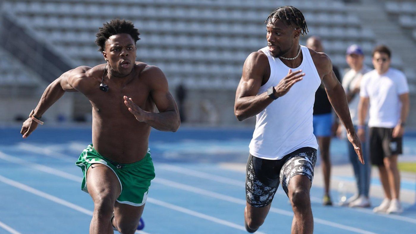 Dos influencers apuntan a Los Ángeles 2028: Speed corrió con Noah Lyles y Gero Arias ya puso bandera
