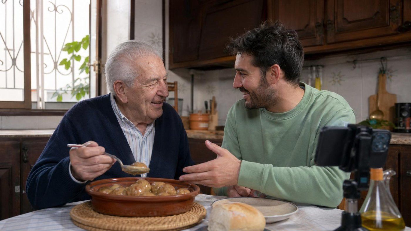 Solo grabó 2 vídeos con su abuelo y reforzó el tirón que ya tenía enseñando andaluz en Vietnam