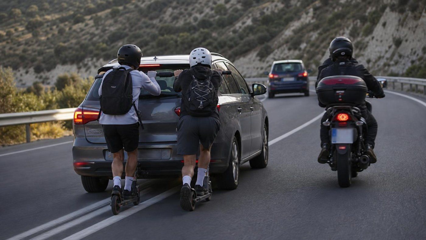De Francia a África en patinete: el reto de dos influencers se expone a multas de hasta 500 euros