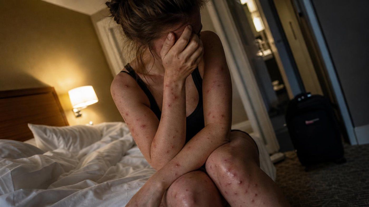 Una noche de hotel acabó en semanas sin dormir: las picaduras cubrieron brazos, piernas, pecho y rostro