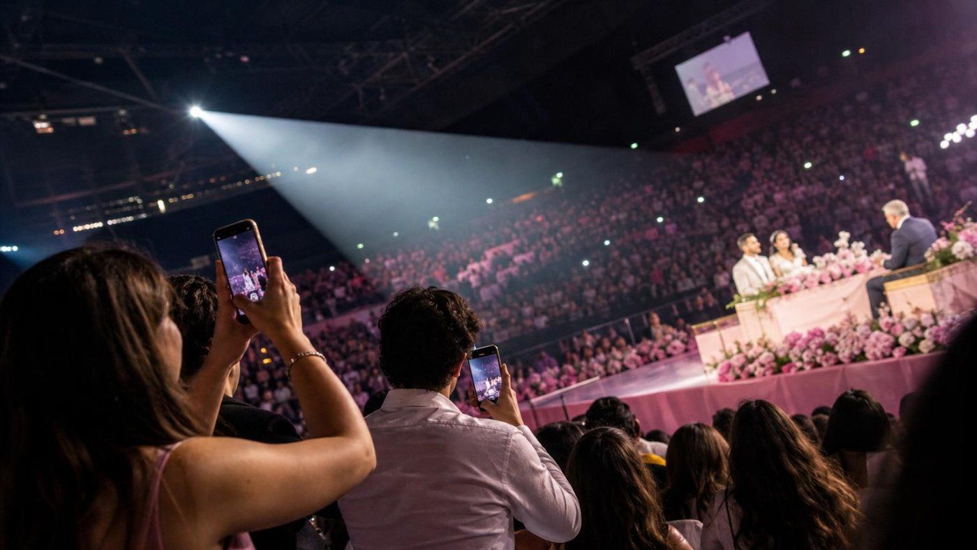 La boda de Me contro Te reunió a 6.000 personas y superó las 100.000 vistas en directo