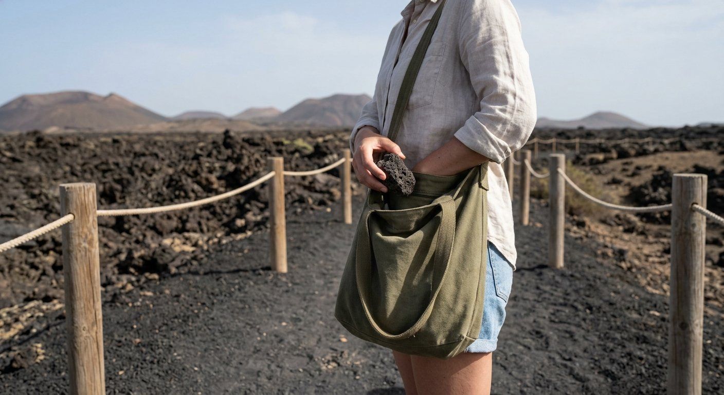 “Me llevo de recuerdo un cacho de volcán”: el TikTok viral reabre el debate sobre Lanzarote